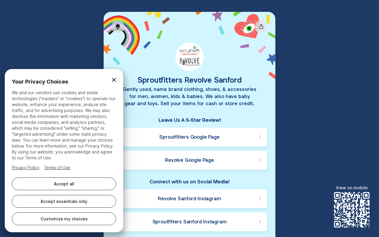 Sproutfitters Children's Resale Sanford website preview
