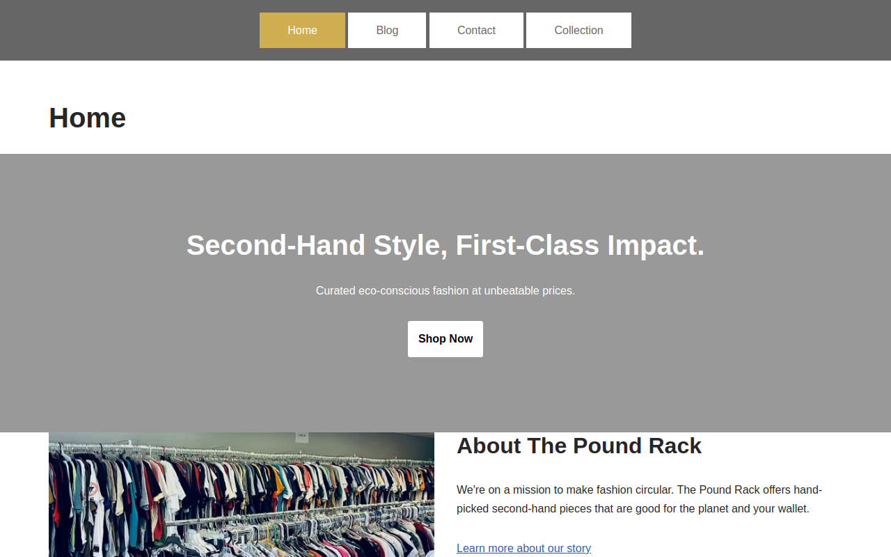 The Pound Rack website preview