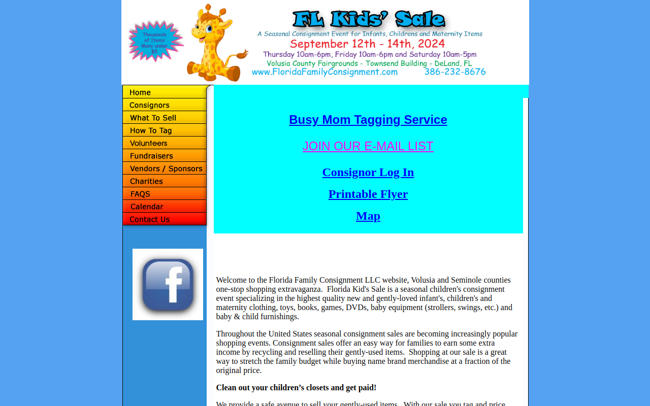 Florida Family Consignment LLC website preview