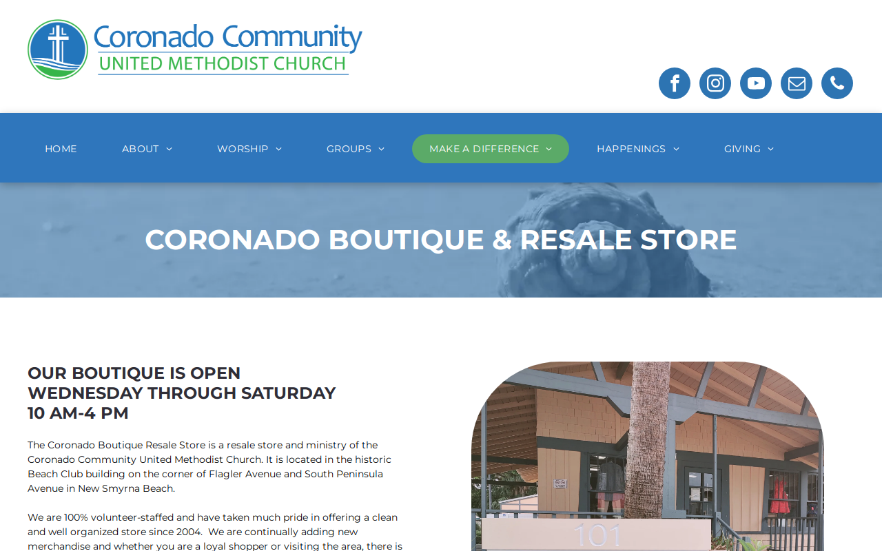 Coronado Boutique website preview