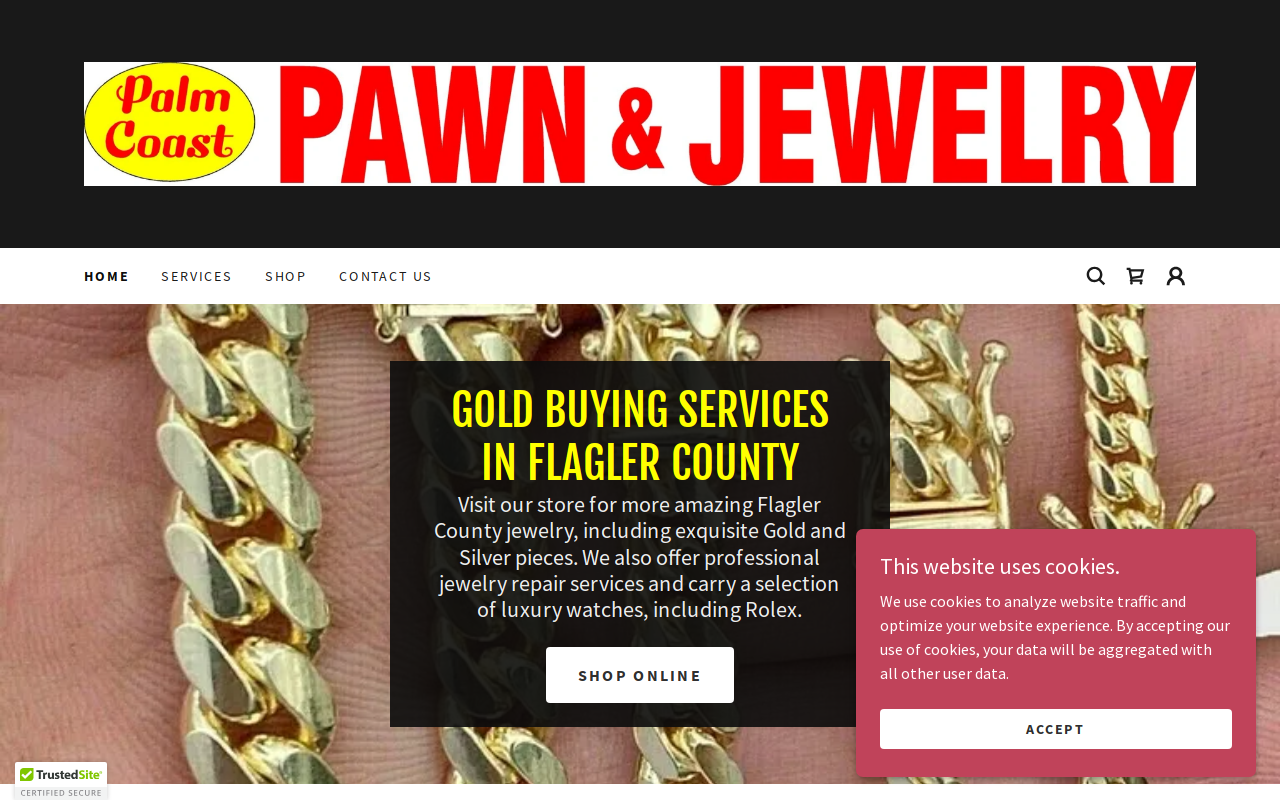 Palm Coast Pawn & Jewelry website preview