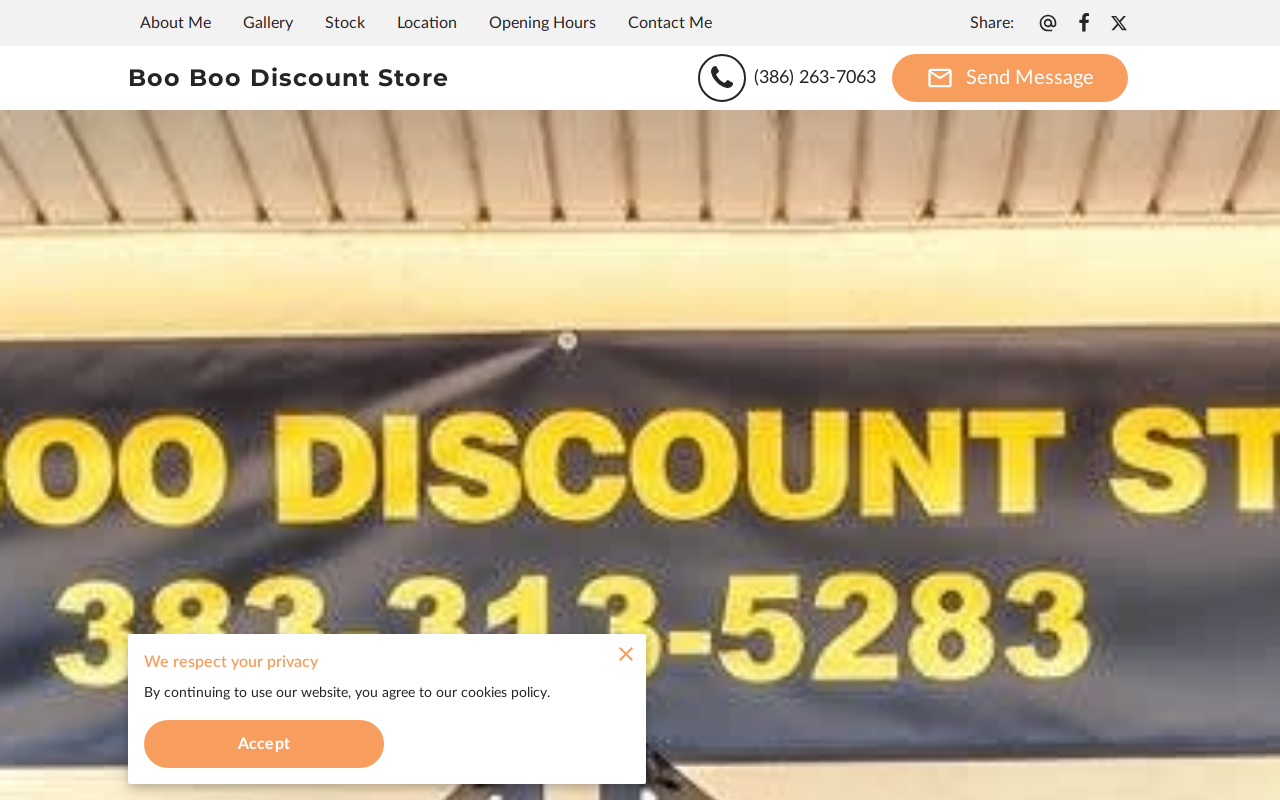 Boo Boo's Discount Store website preview