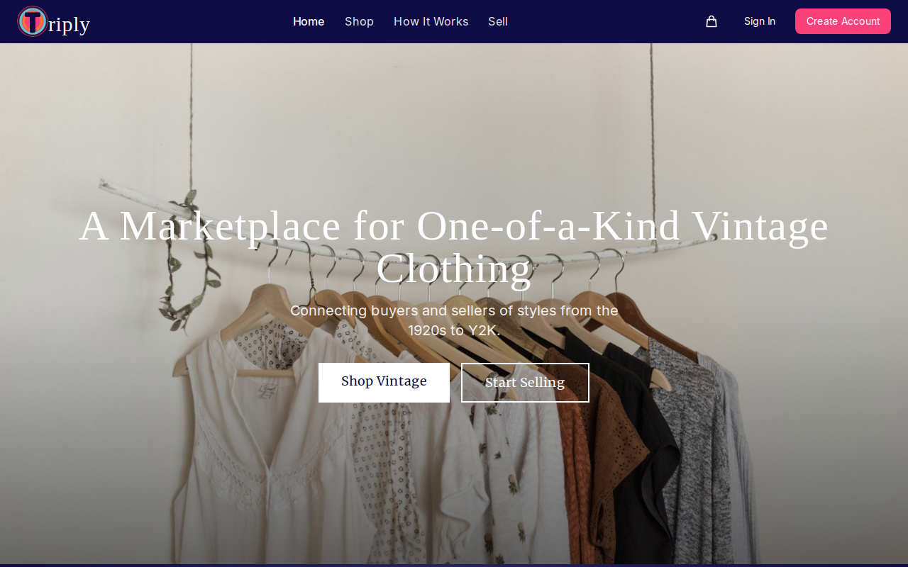 Triply Vintage website preview