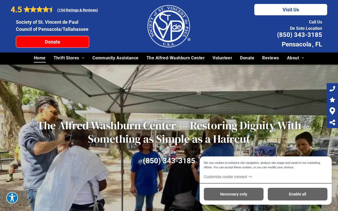 St. Vincent de Paul Thrift Store - Pensacola website preview