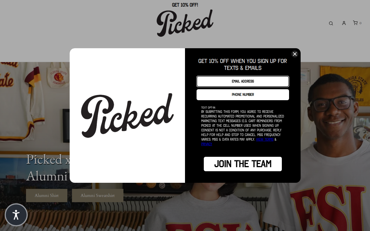 Picked website preview