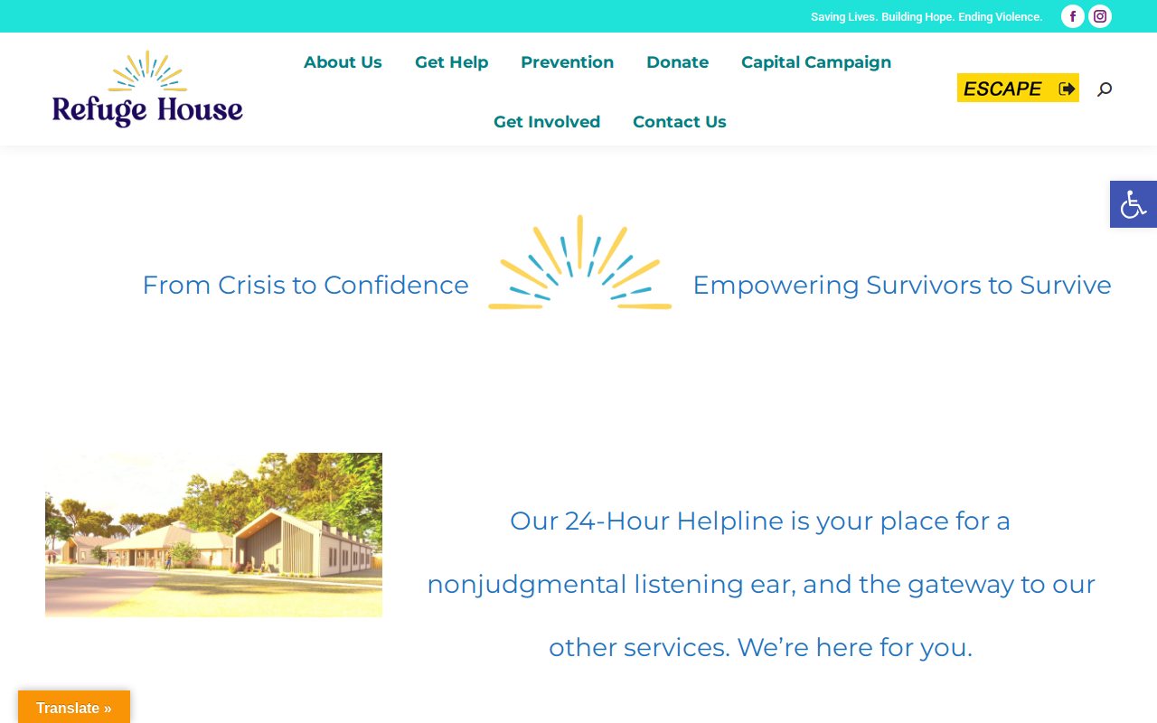 Refuge House website preview