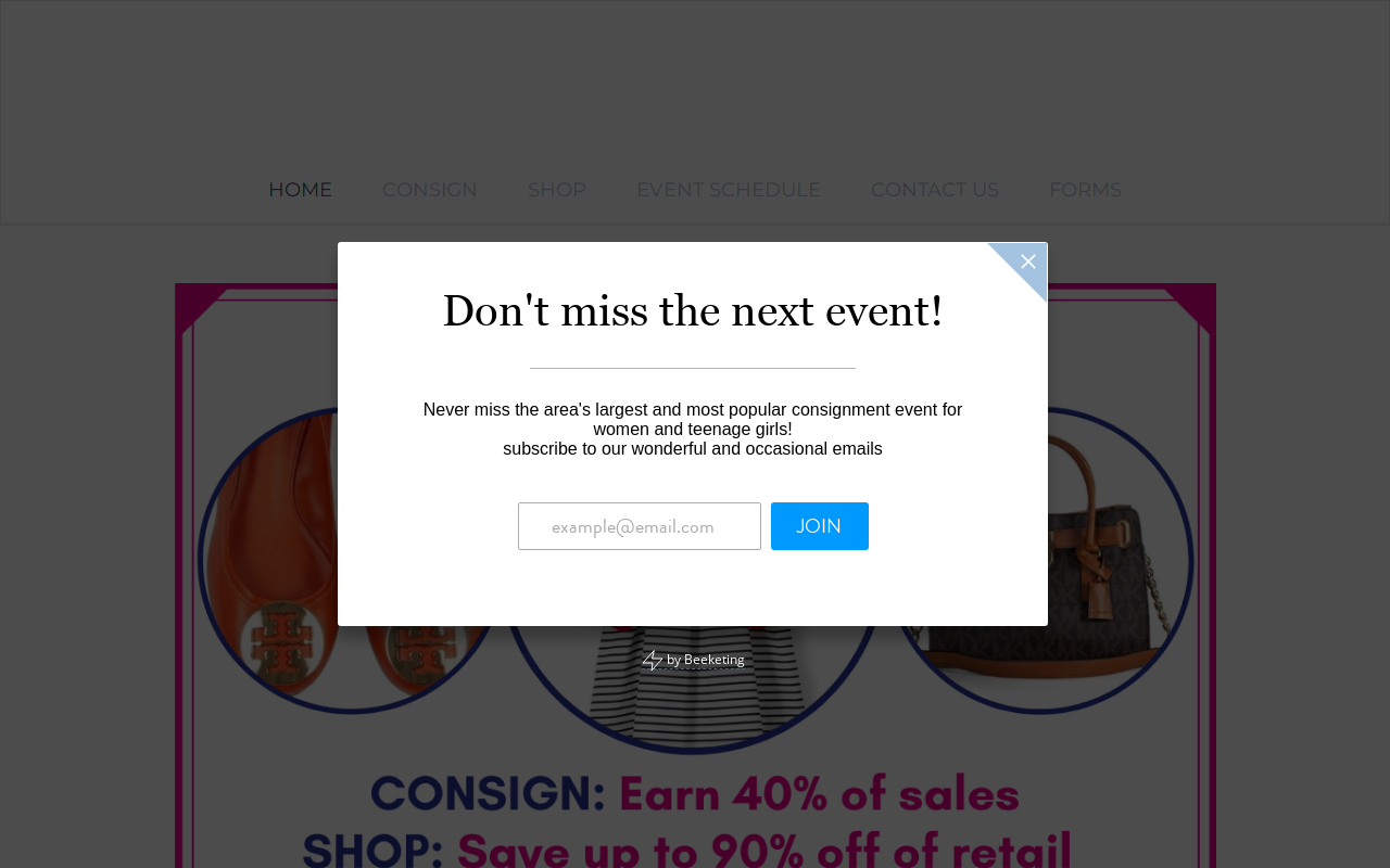 Women's Upscale Consignment Sale Tallahassee website preview