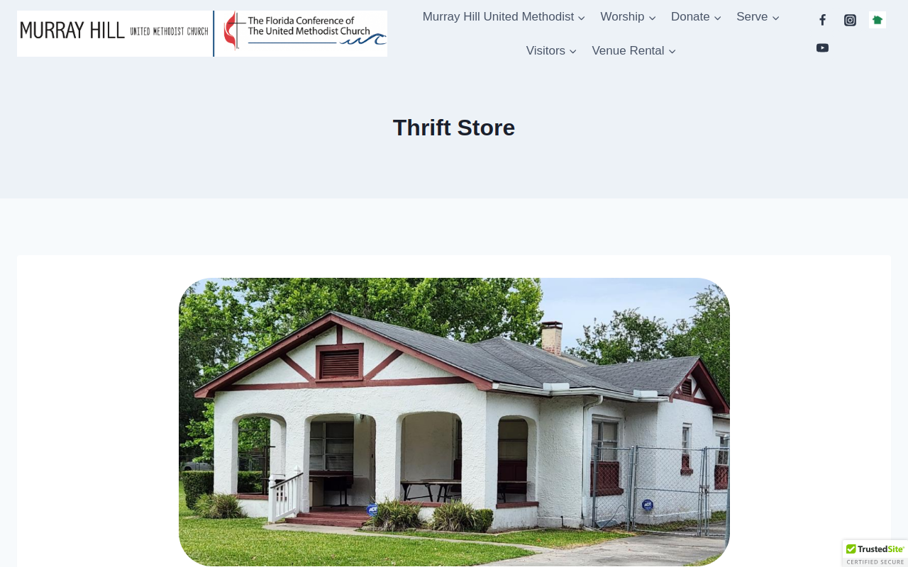 Murray Hill United Methodist Church Thrift Store website preview
