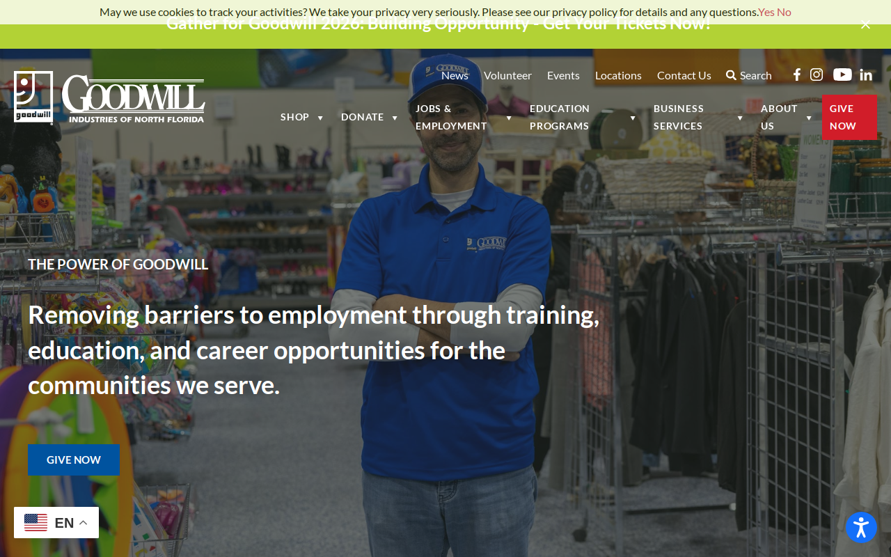 Goodwill Outlet Store and Warehouse website preview