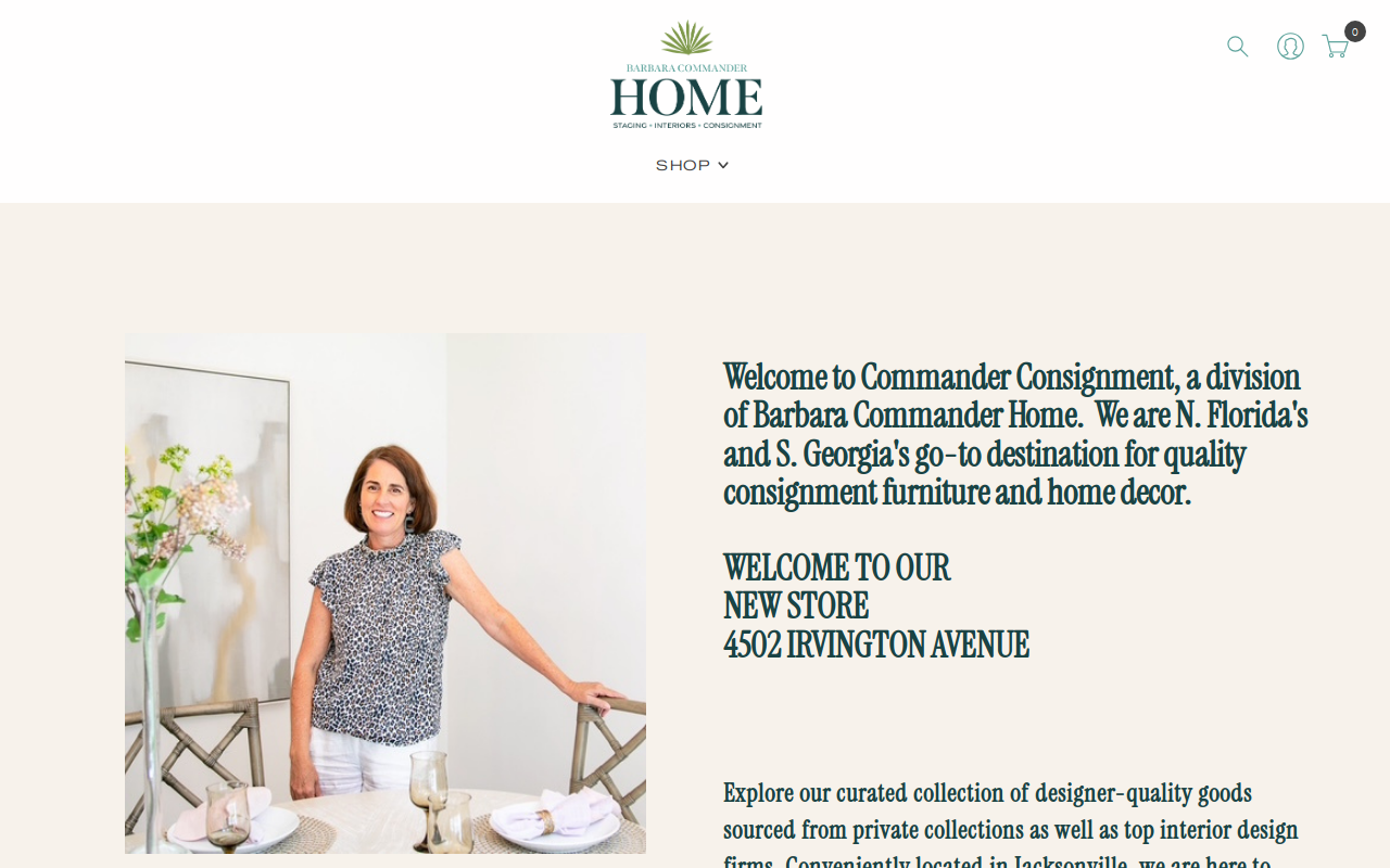 Commander Consignment website preview