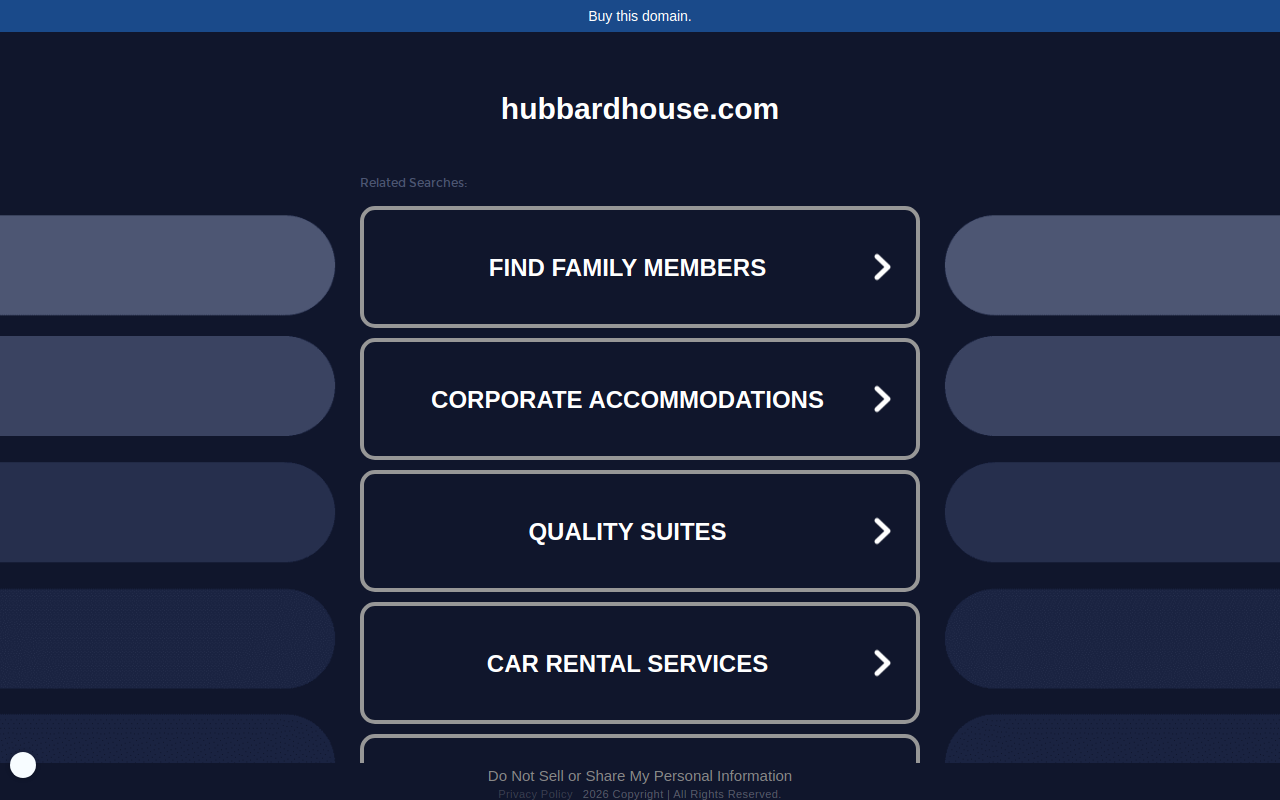 Hubbard House Thrift Store website preview