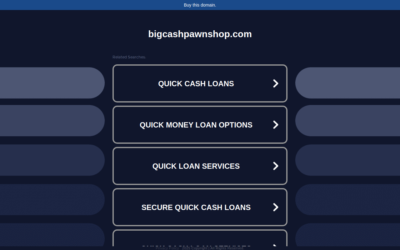 Big Cash Pawn #2 website preview