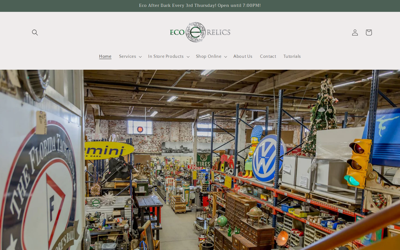 Eco Relics website preview