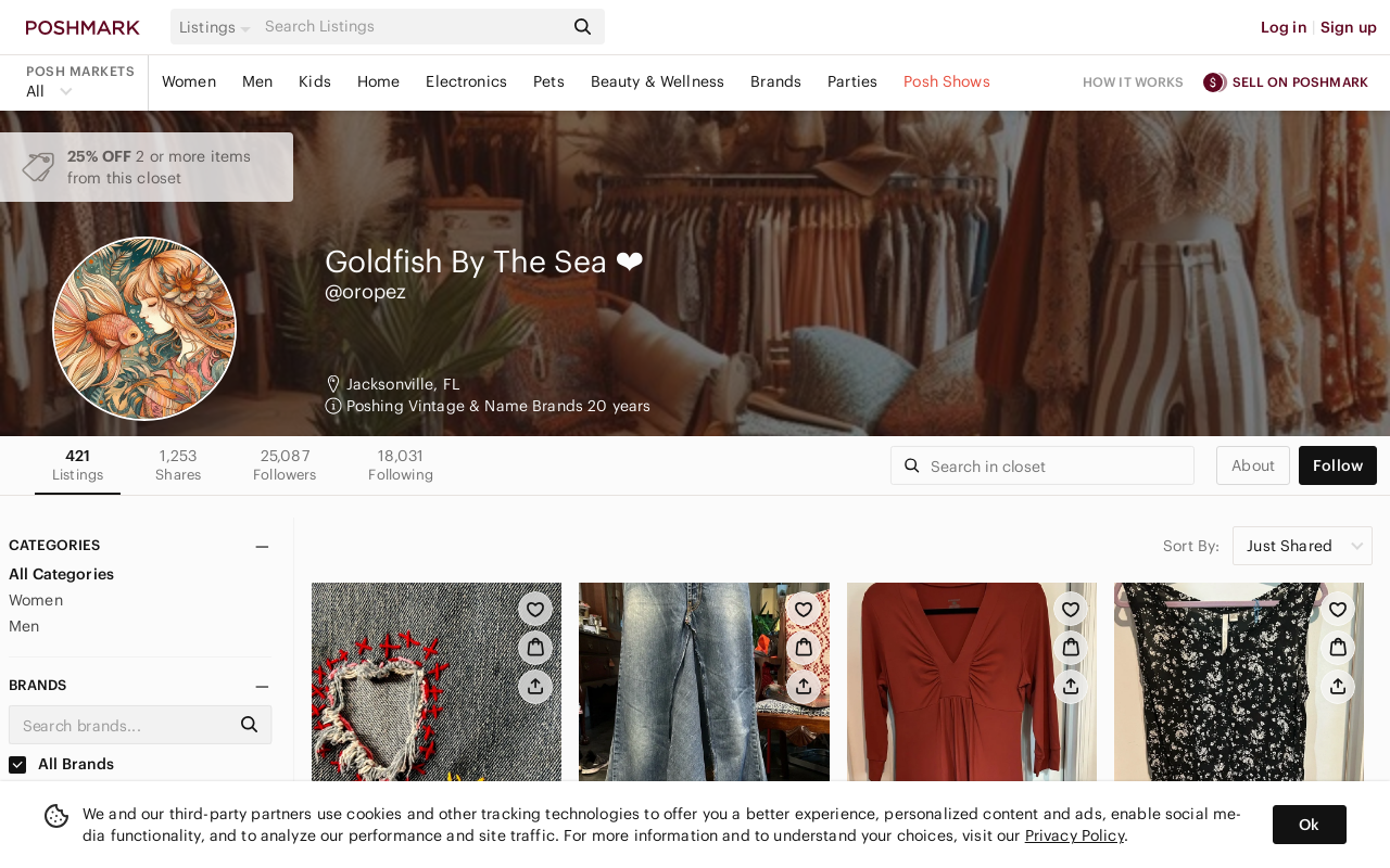 Goldfish by the Sea Vintage website preview