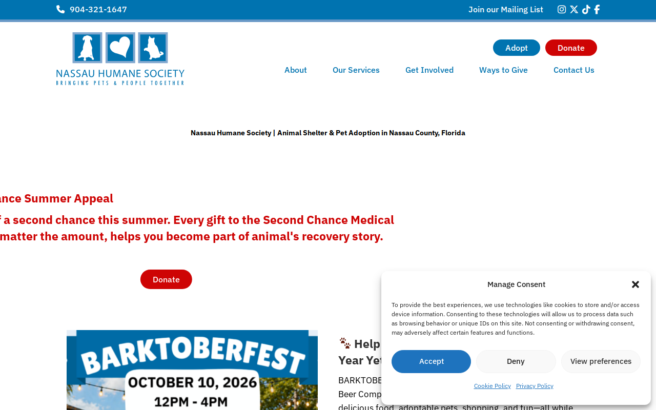 Second Chance Resale Store supporting Nassau Humane Society website preview