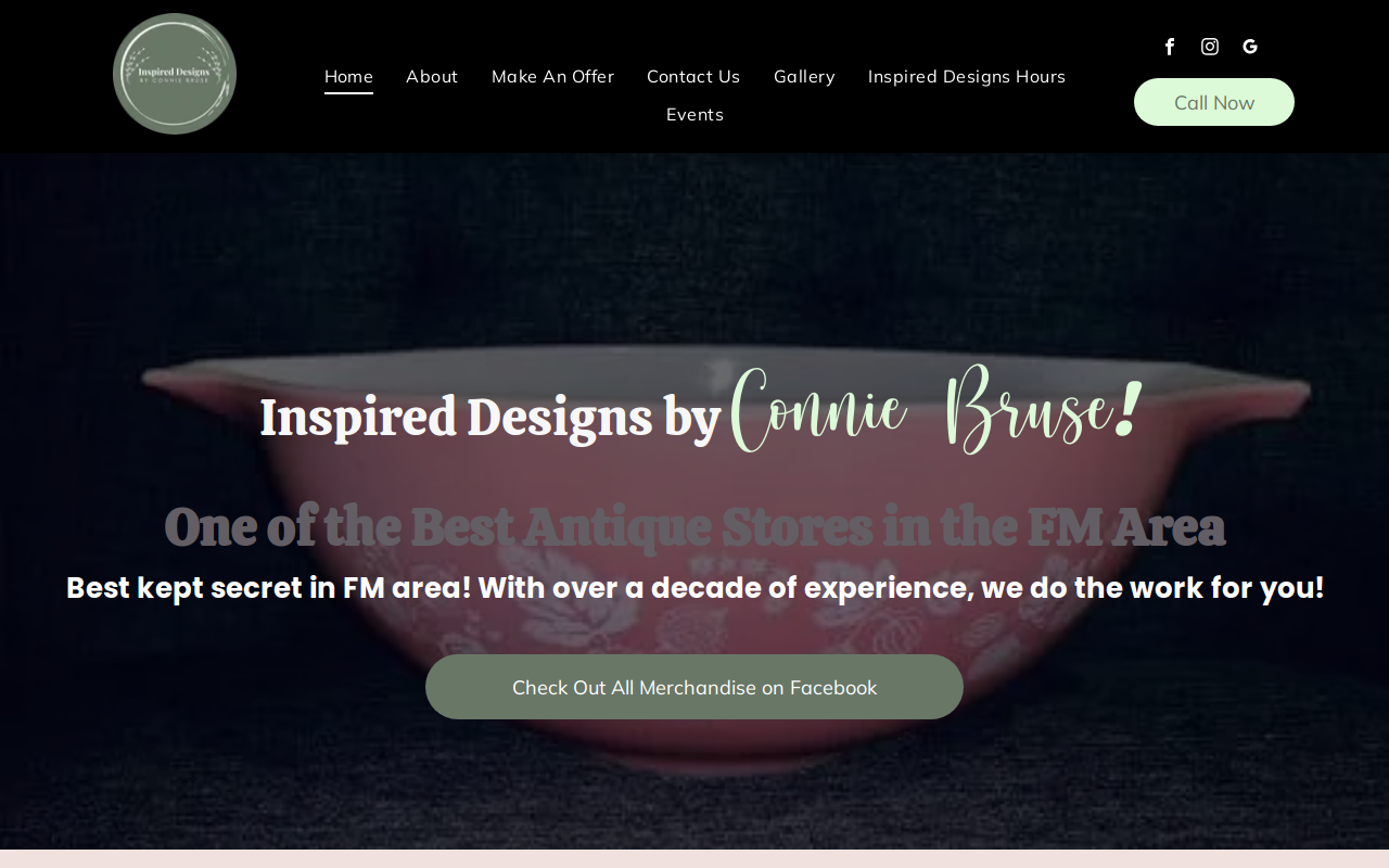 Inspired Designs website preview