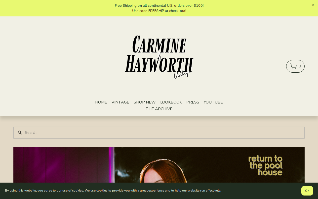 Carmine & Hayworth Vintage website preview