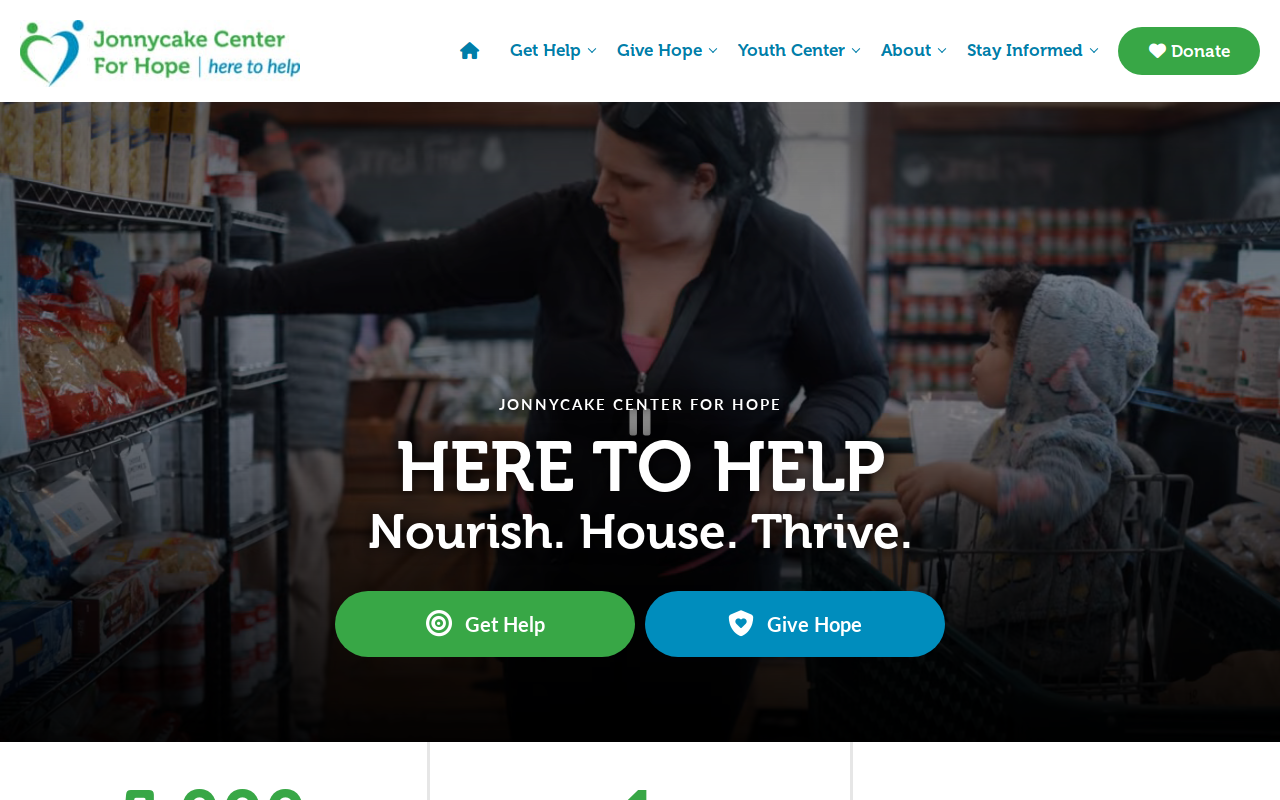 Jonnycake Center for Hope website preview