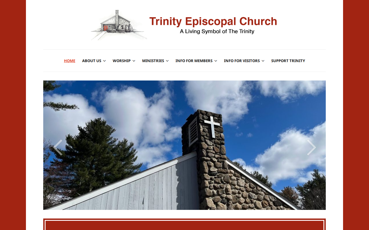 TRINITY Thrift Shop & Food Pantry website preview