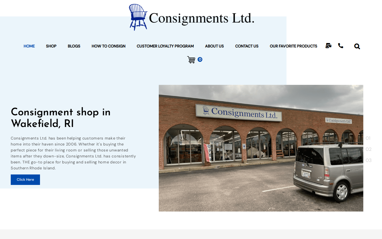 Consignments Ltd website preview