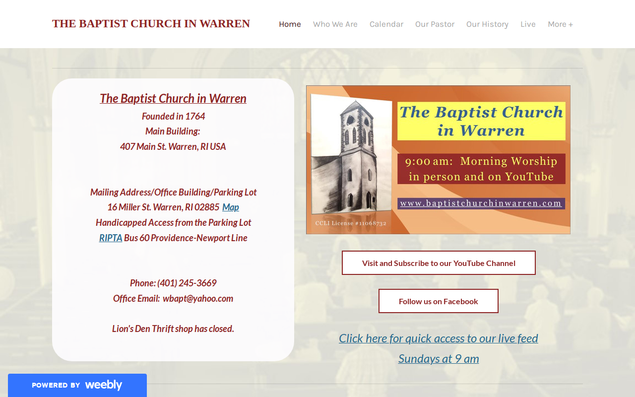 Lion's Den Thrift Shop website preview