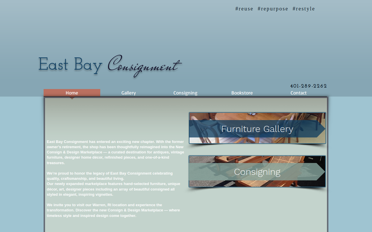 East Bay Consignment website preview