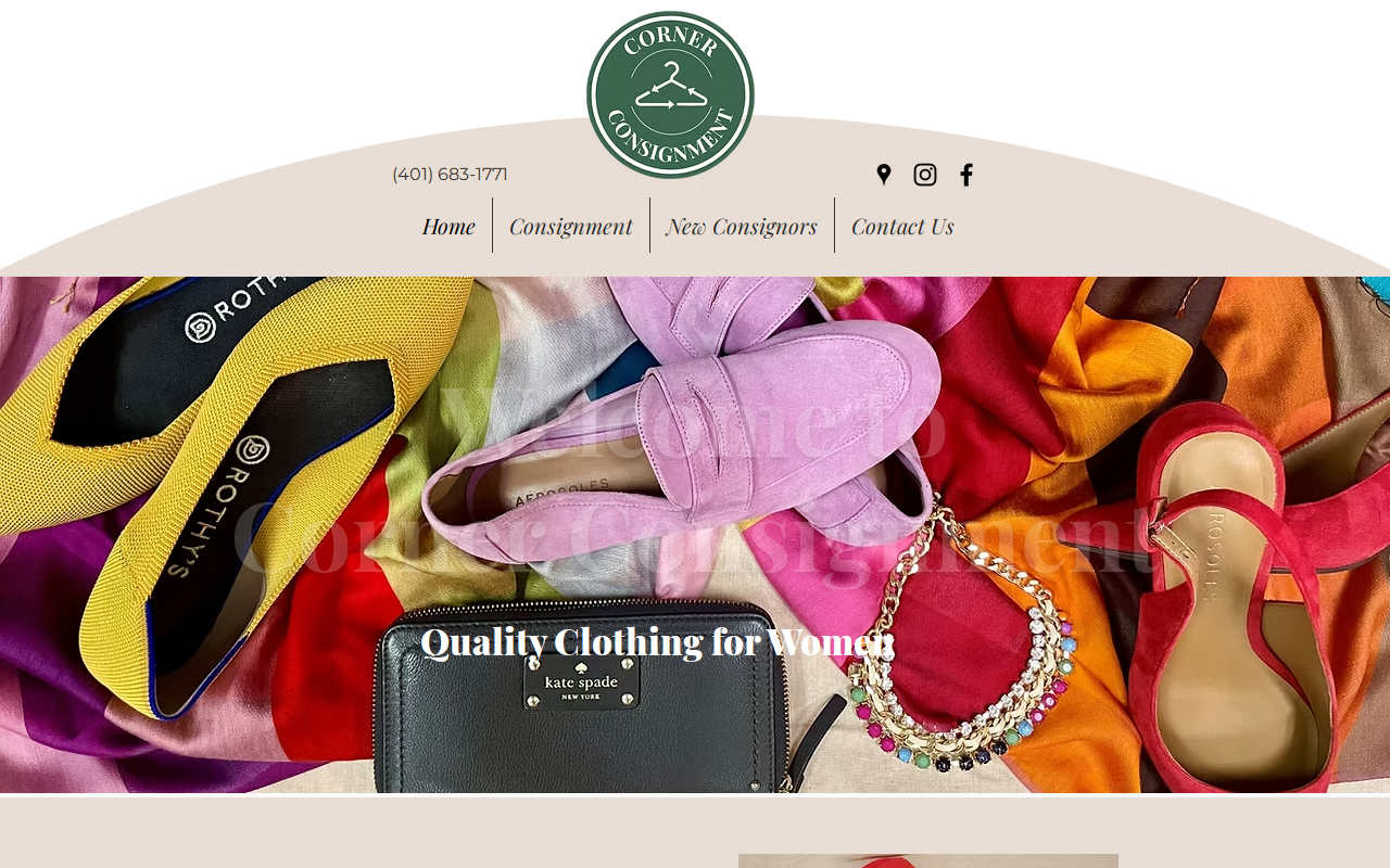 Corner Consignment website preview