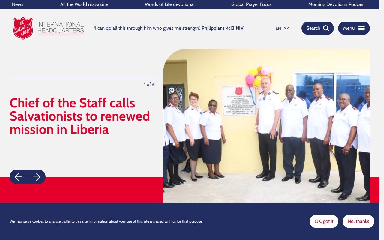 Salvatio Army Thrift Store website preview