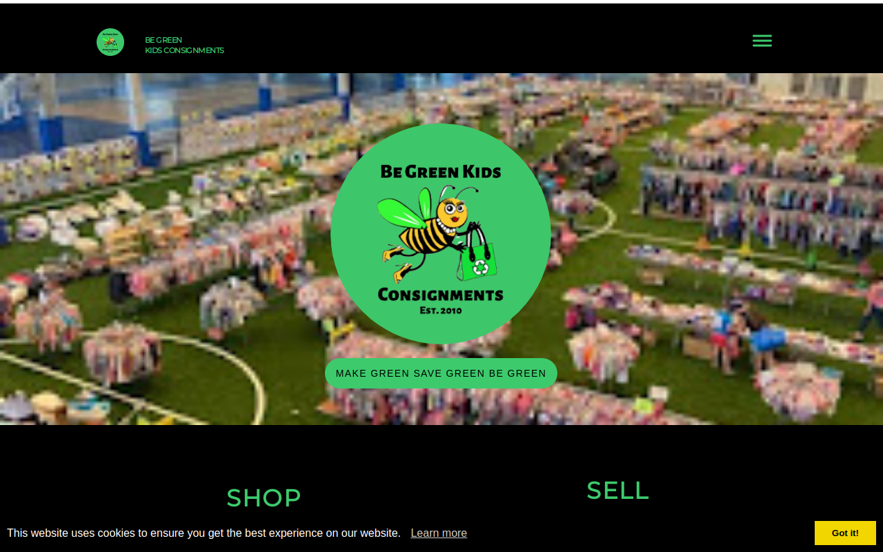 RI Kids Consignment website preview