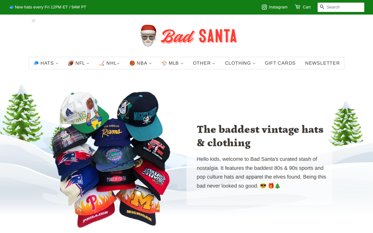 Bad Santa - Vintage website preview
