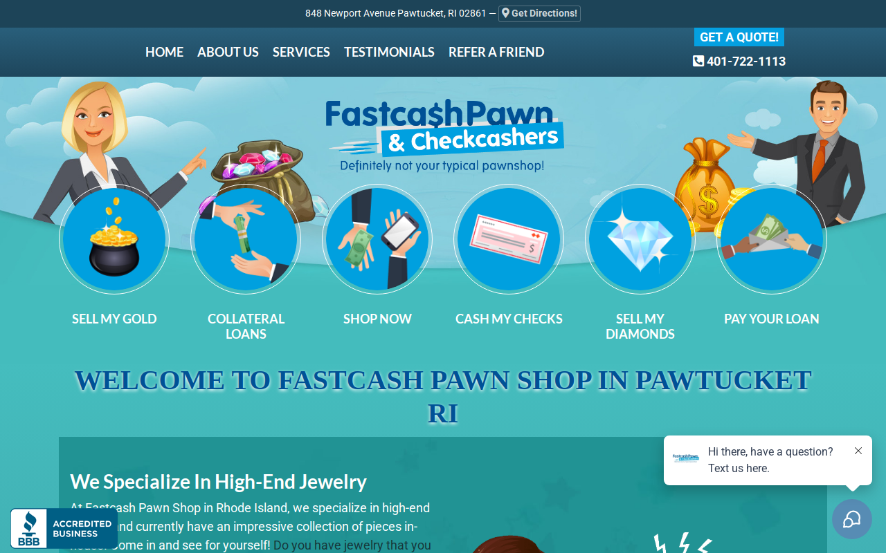 Fastcash Pawn & Checkcashers website preview