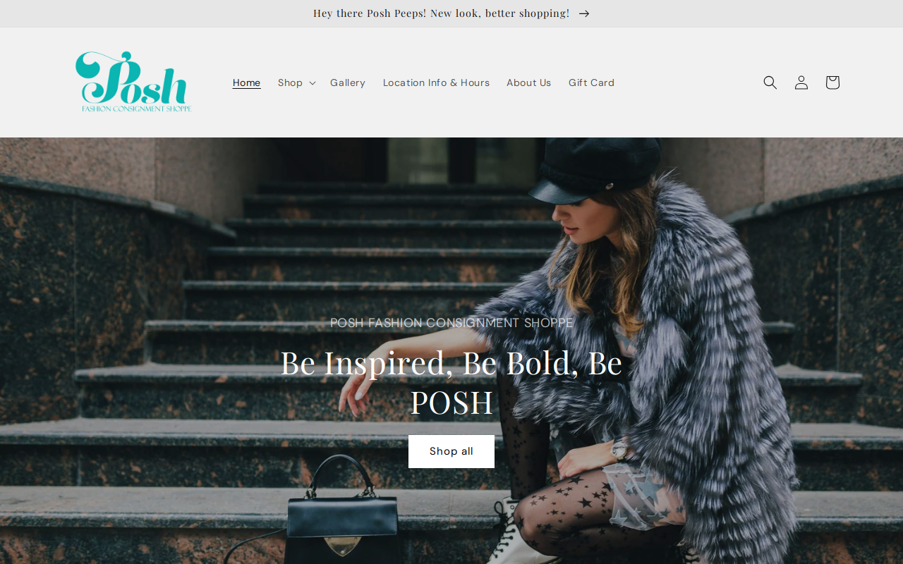Posh Shoppe website preview