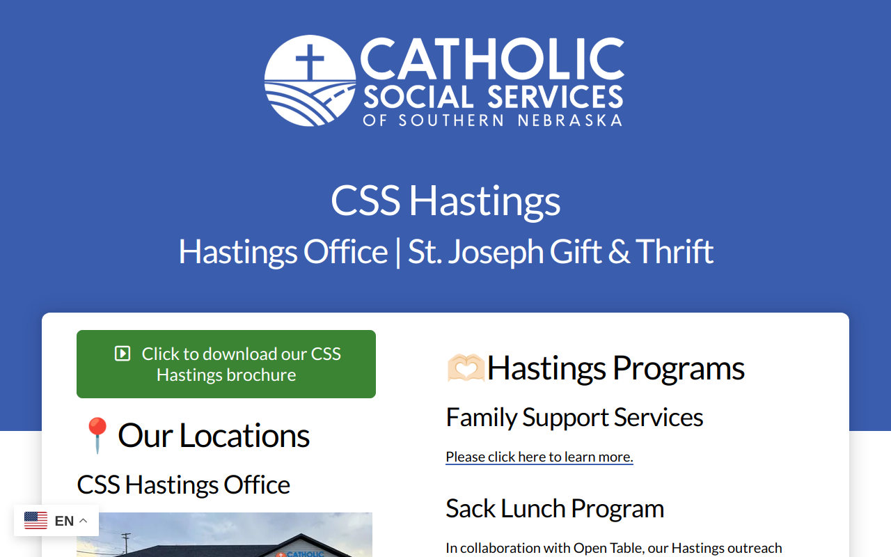CSS Hastings/St. Joseph Gift & Thrift website preview