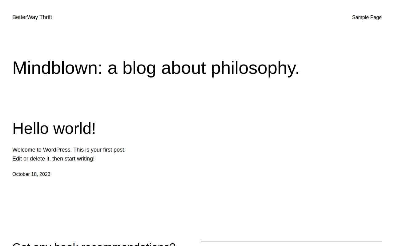 BetterWays - Integrity Inspired Thrift website preview