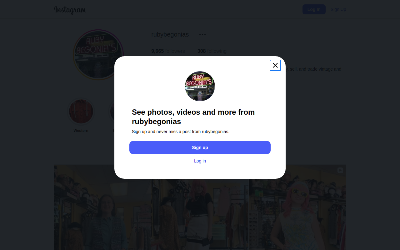 Ruby Begonias website preview
