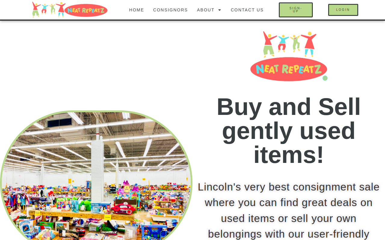 Neat Repeatz Consignment Sales website preview