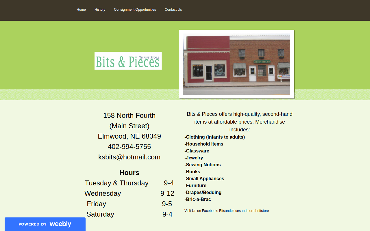 Bits and Pieces website preview