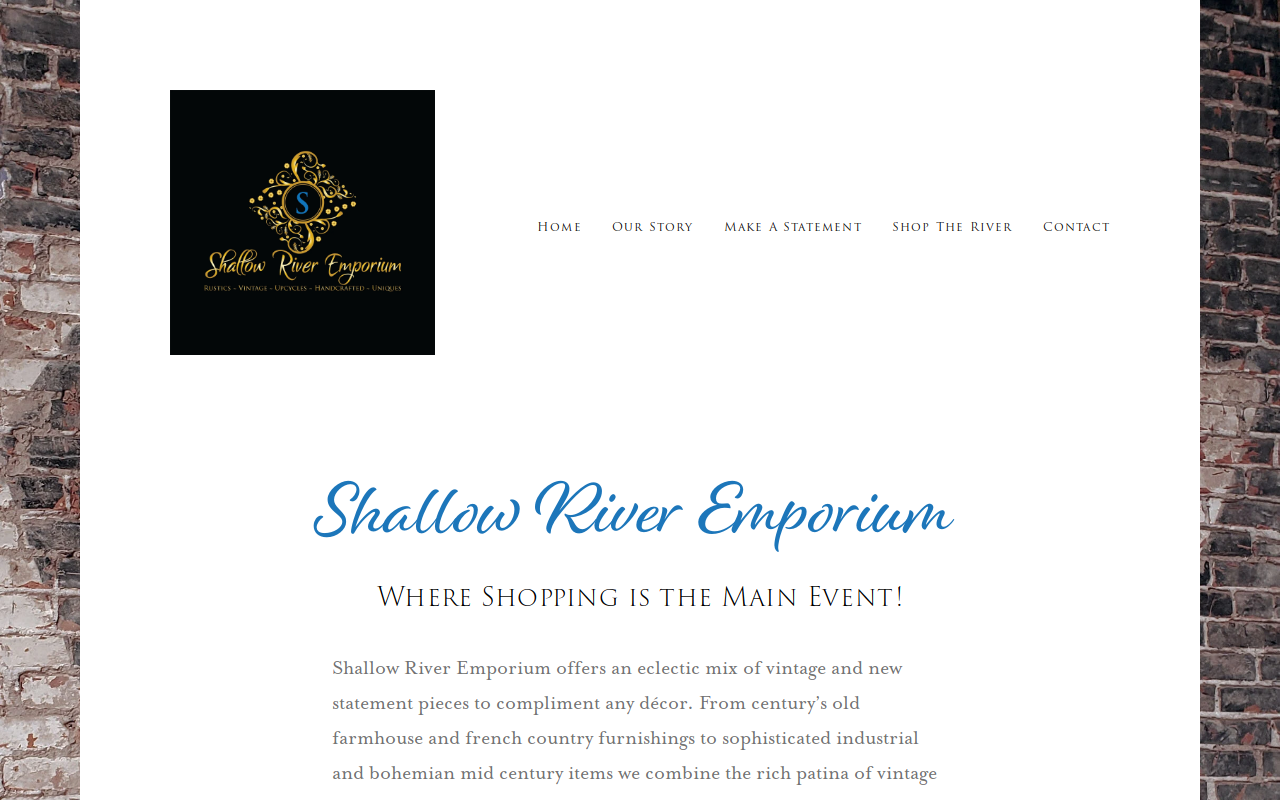 Shallow River Emporium website preview