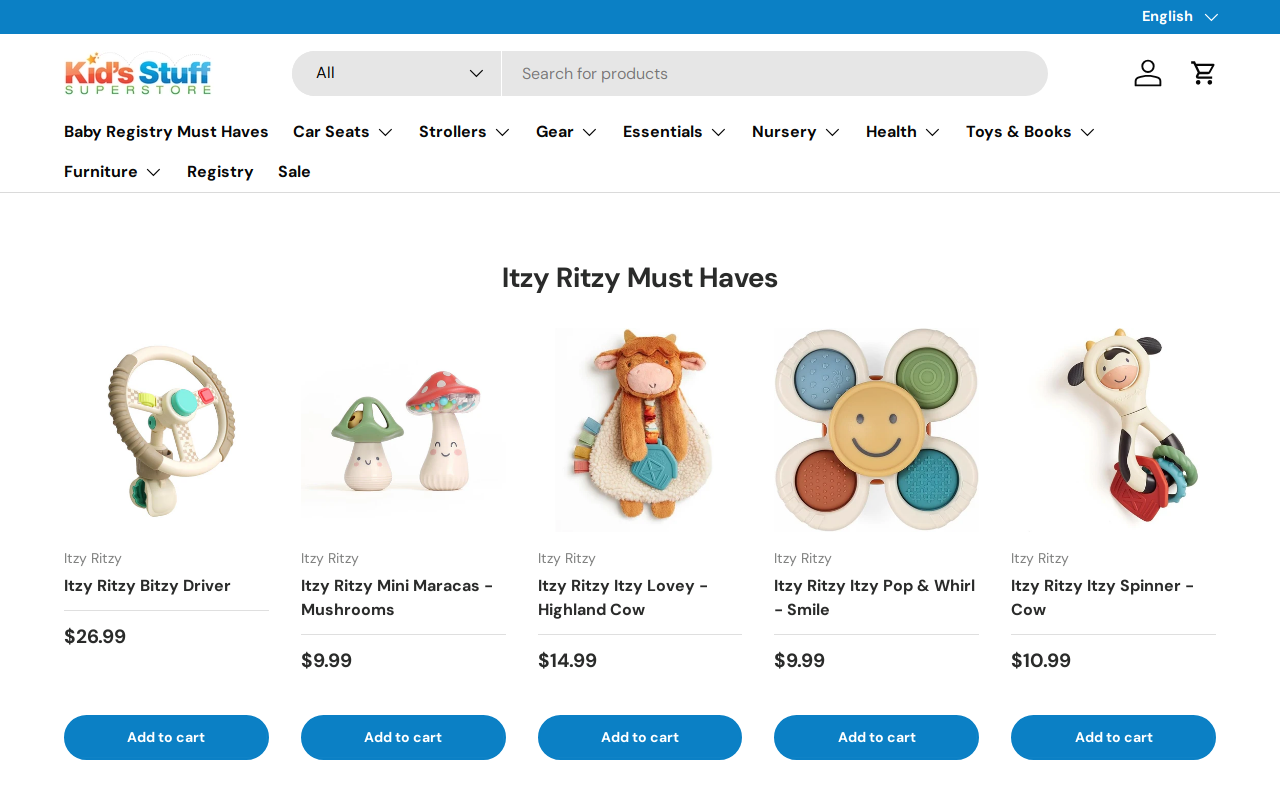 Kid's Stuff Superstore website preview