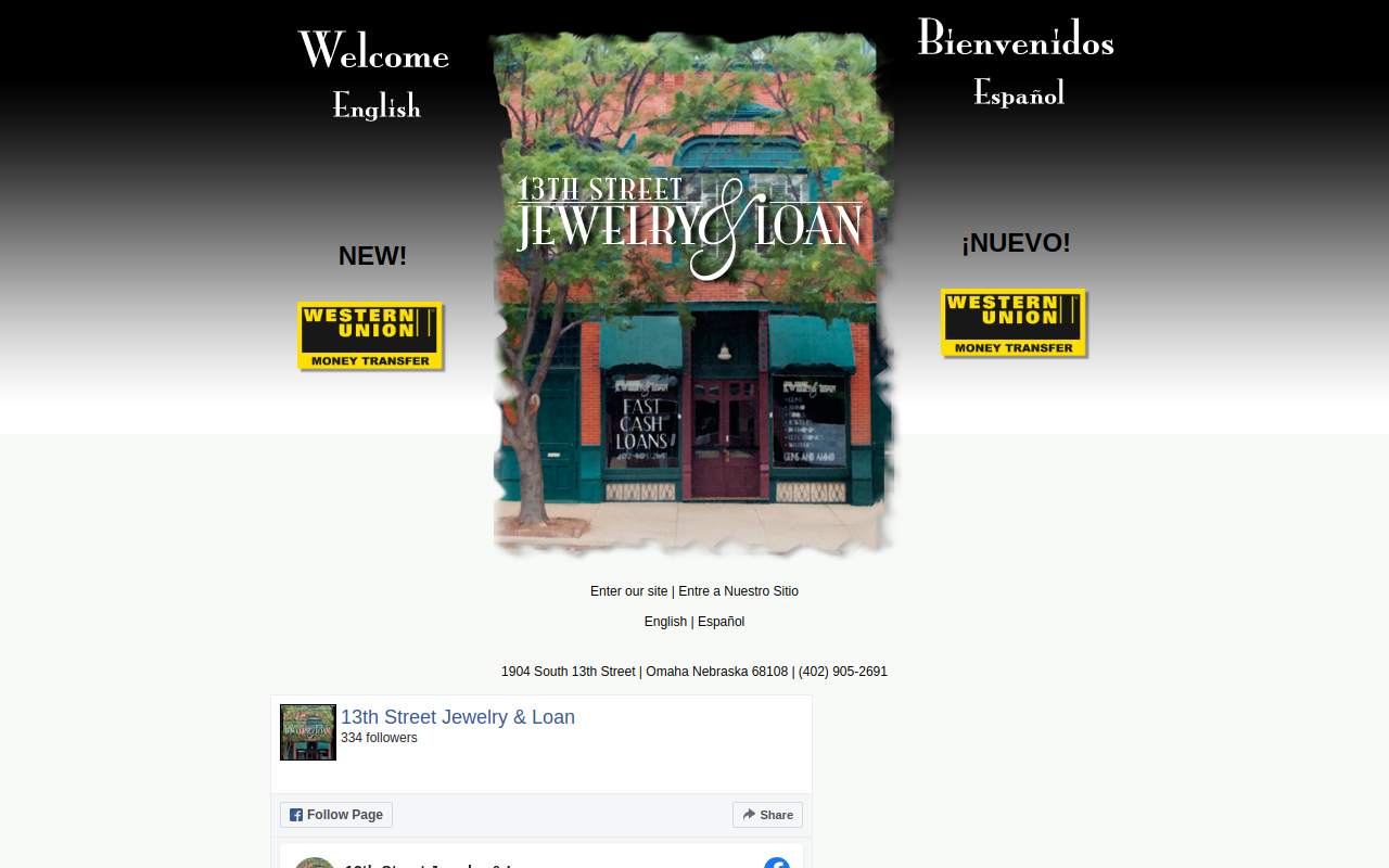13th Street Jewelry & Loan website preview
