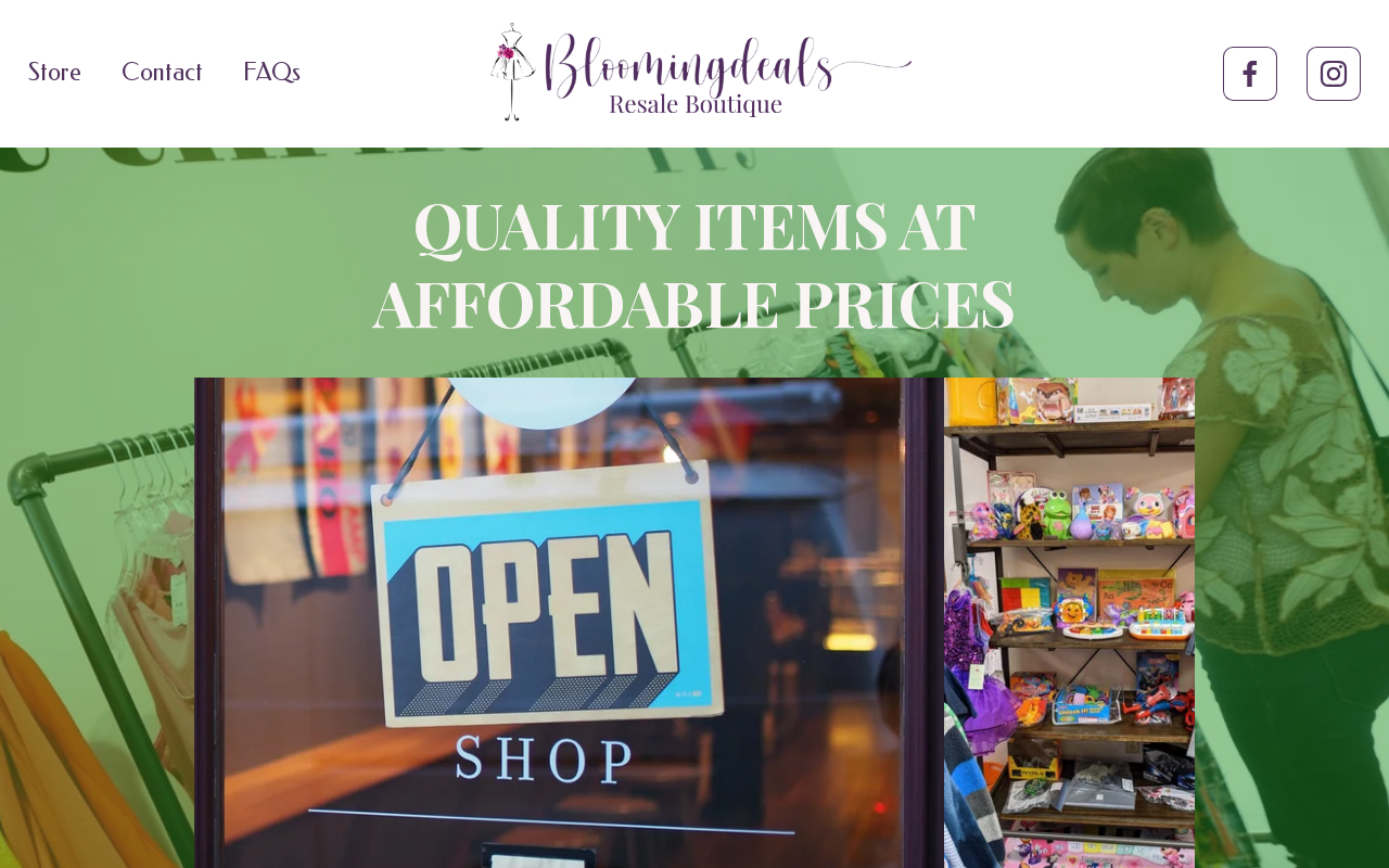 Bloomingdeals Resale Boutique website preview