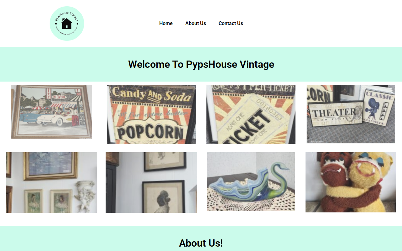 PypsHouse Vintage website preview