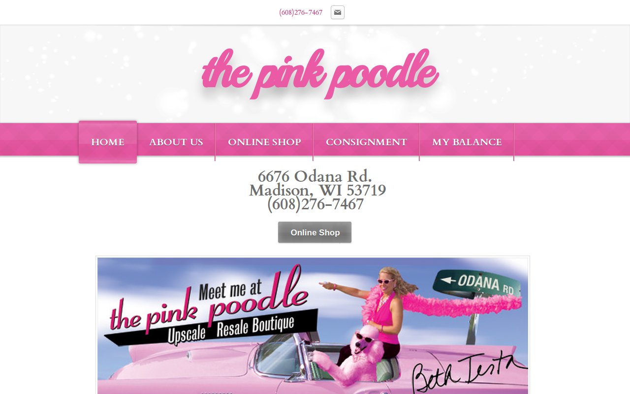 The Pink Poodle website preview