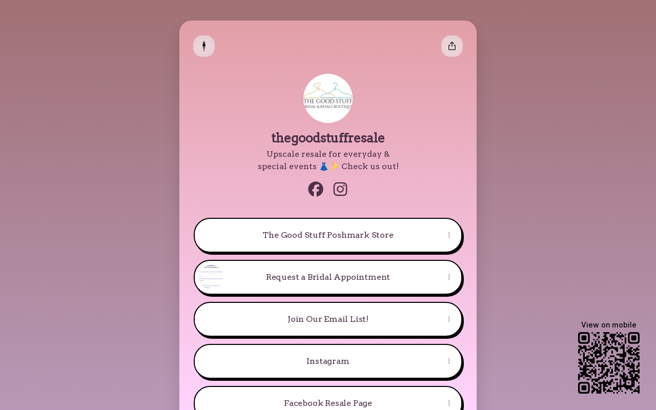 The Good Stuff Resale website preview