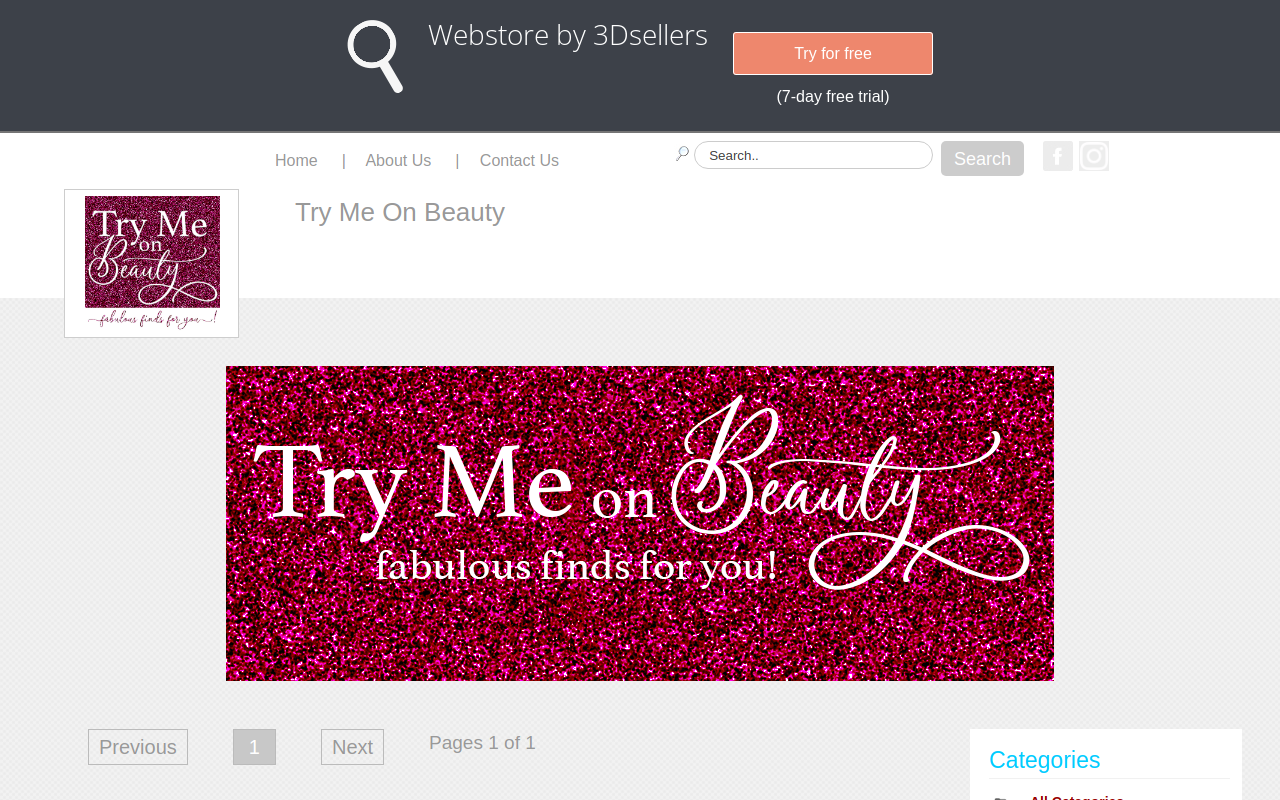 Try Me On Beauty website preview