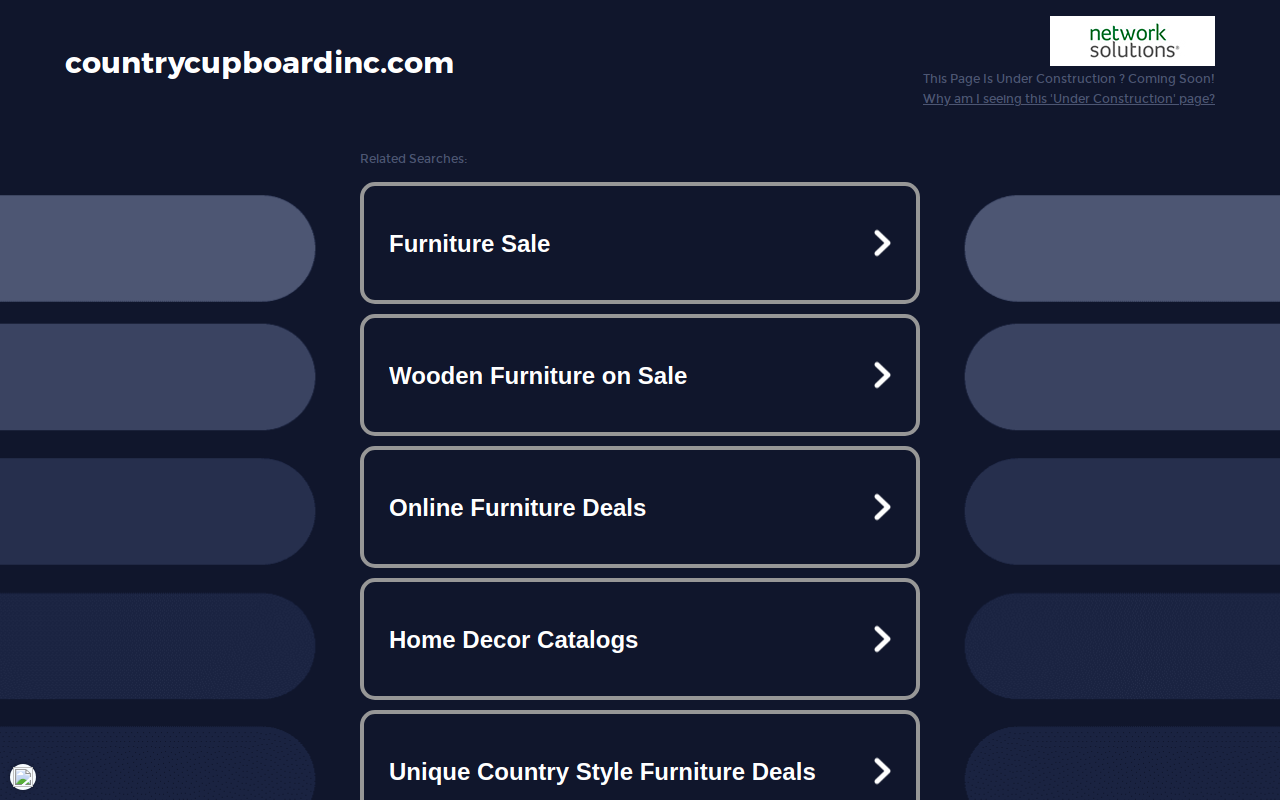 The County Cupboard website preview