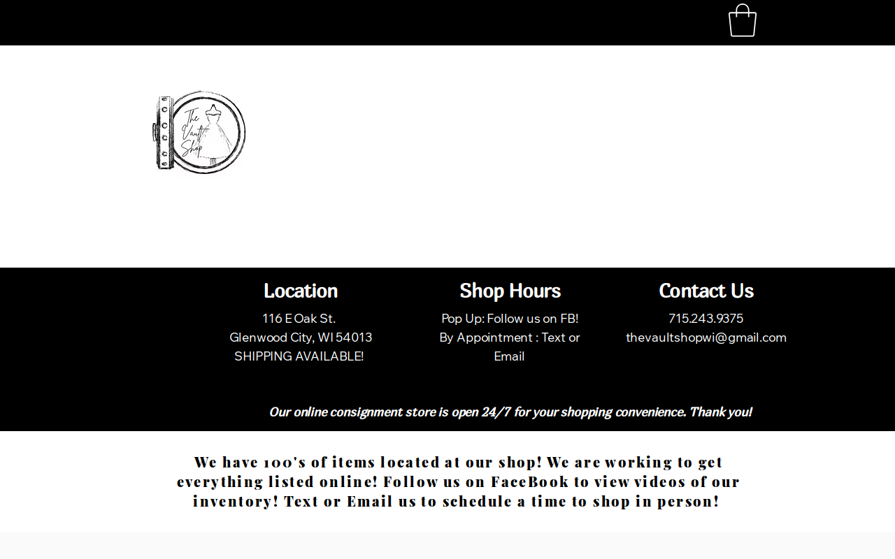 The Vault Shop website preview
