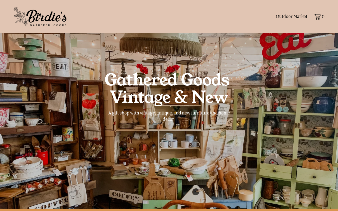 Birdies Gathered Goods website preview