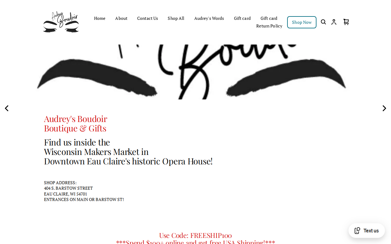 Audrey's Boudoir website preview