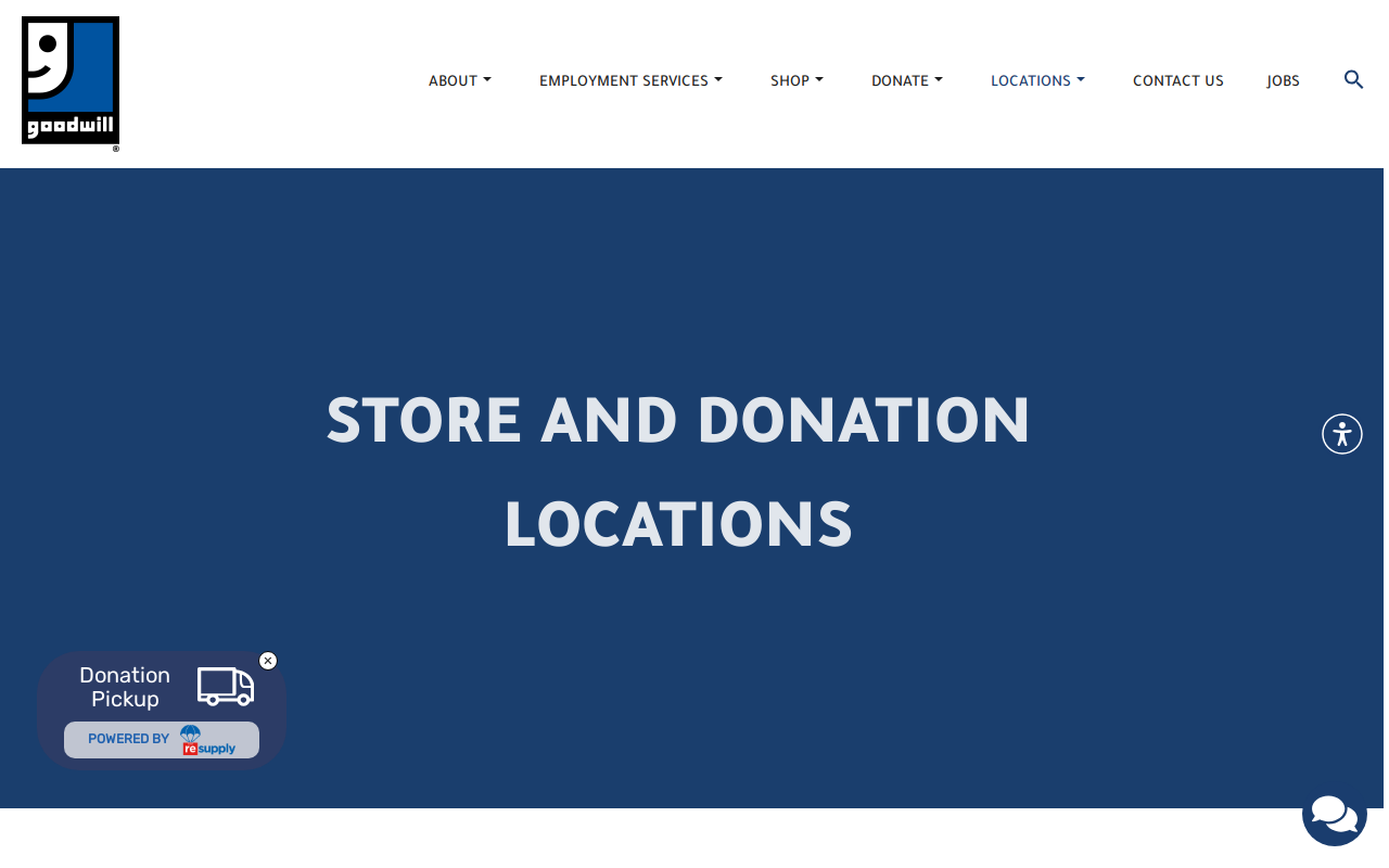 Eau Claire Goodwill Retail Store and Training Center website preview